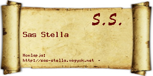 Sas Stella névjegykártya